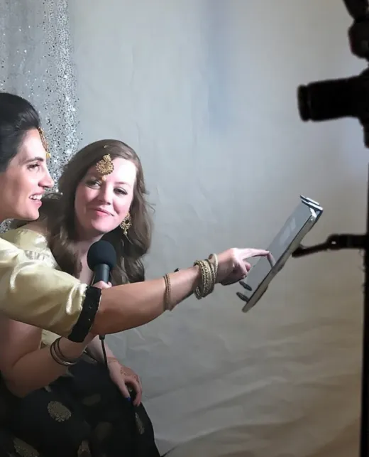 Confessional Booth ring light and setup