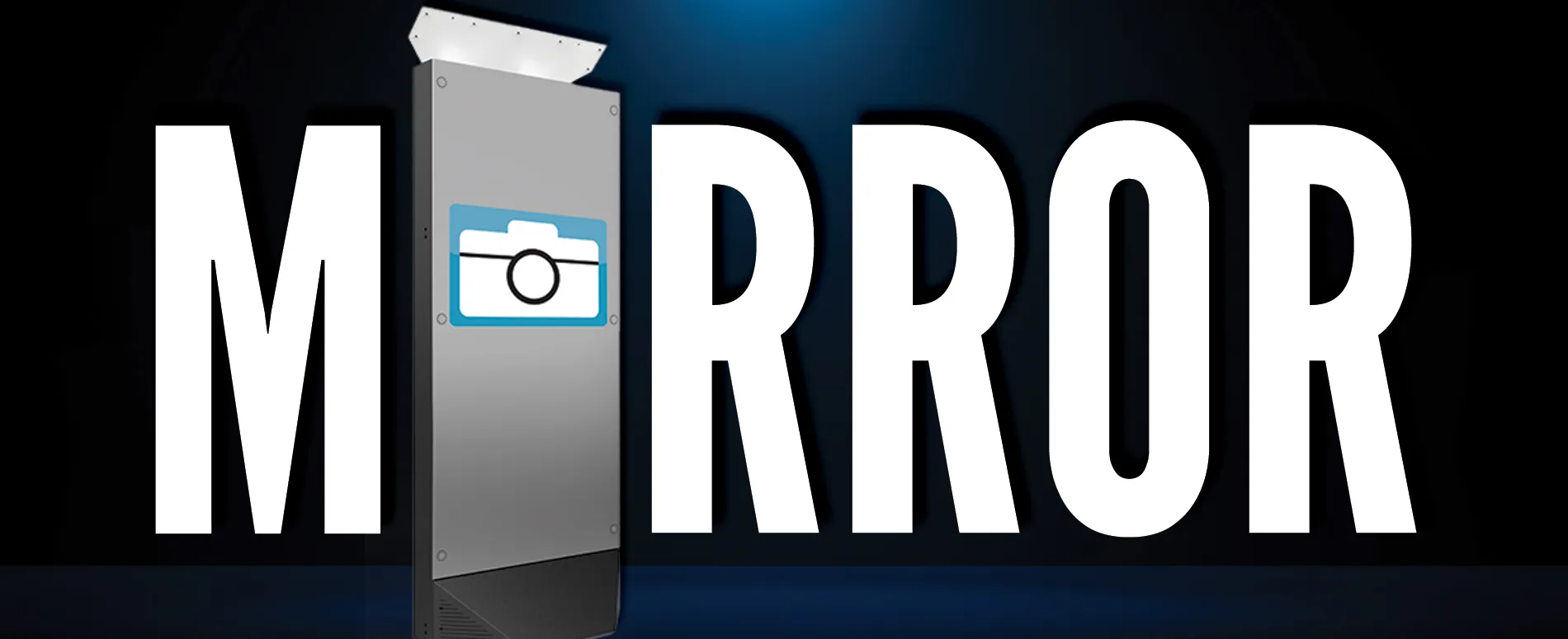 Mirror Photo Booth setup at an elegant event with guests posing