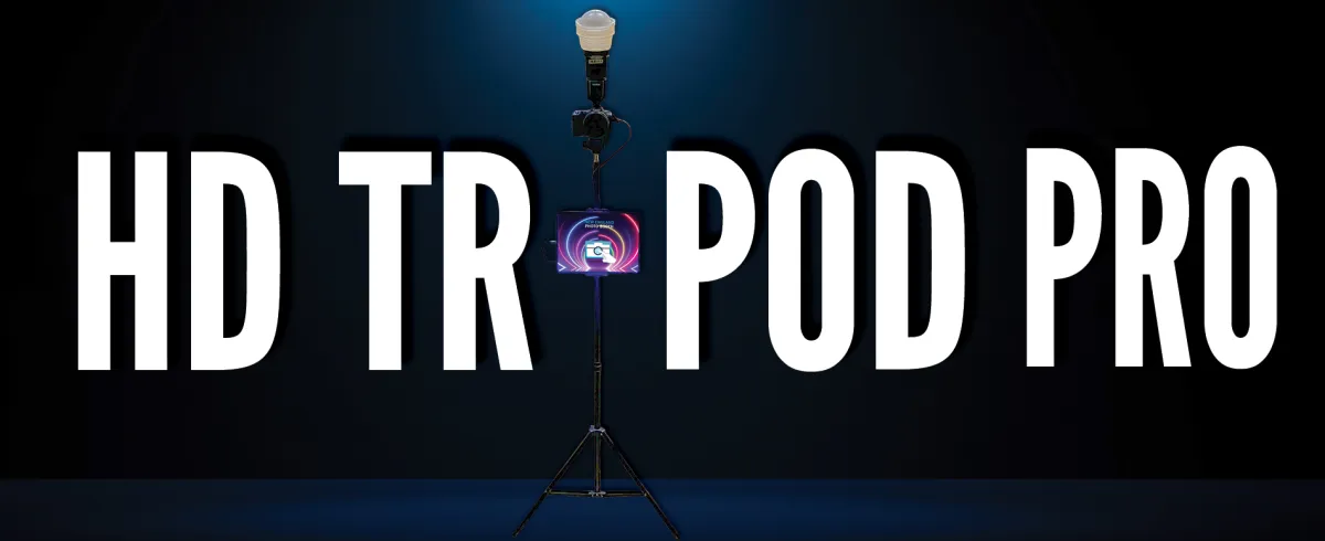 HD Tripod Pro photo booth setup with professional lighting at a corporate event