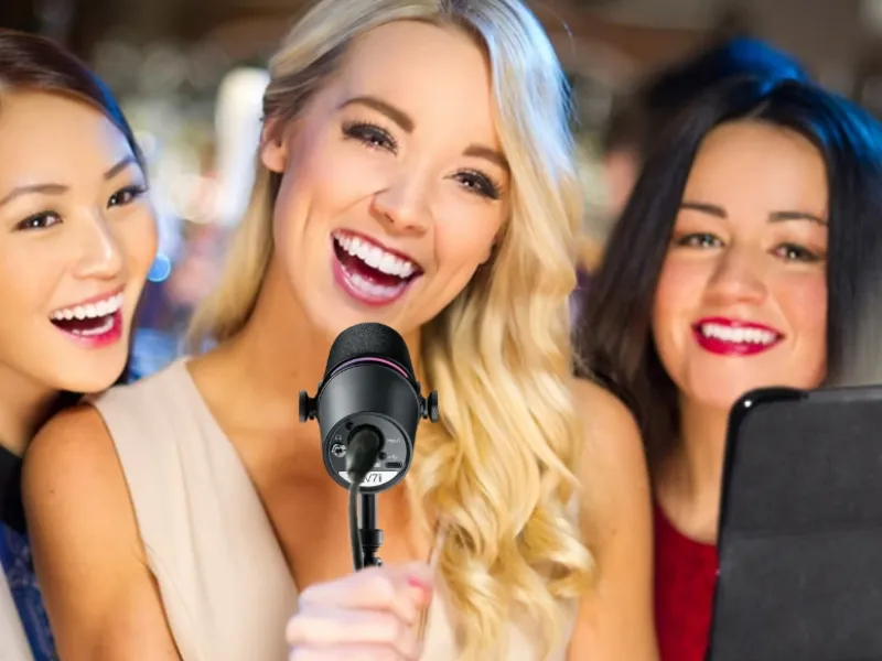 Confessional Booth at wedding reception with guests recording messages
