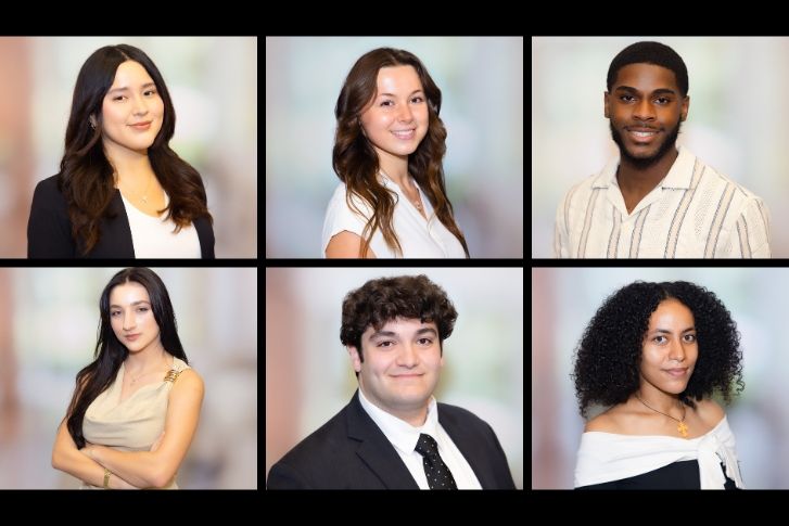 Grid of professional corporate headshots taken on site