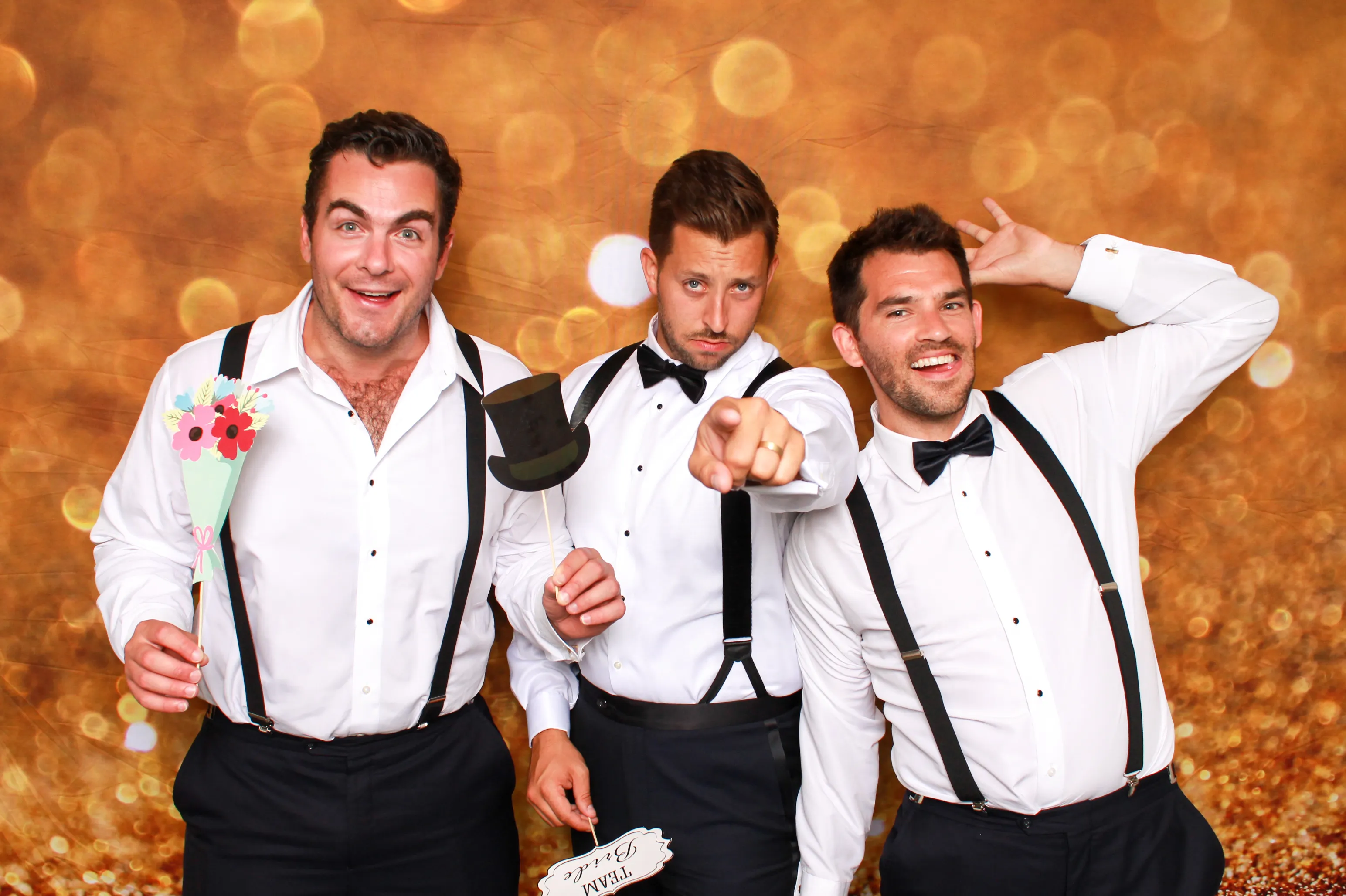 Wedding reception photo booth photo