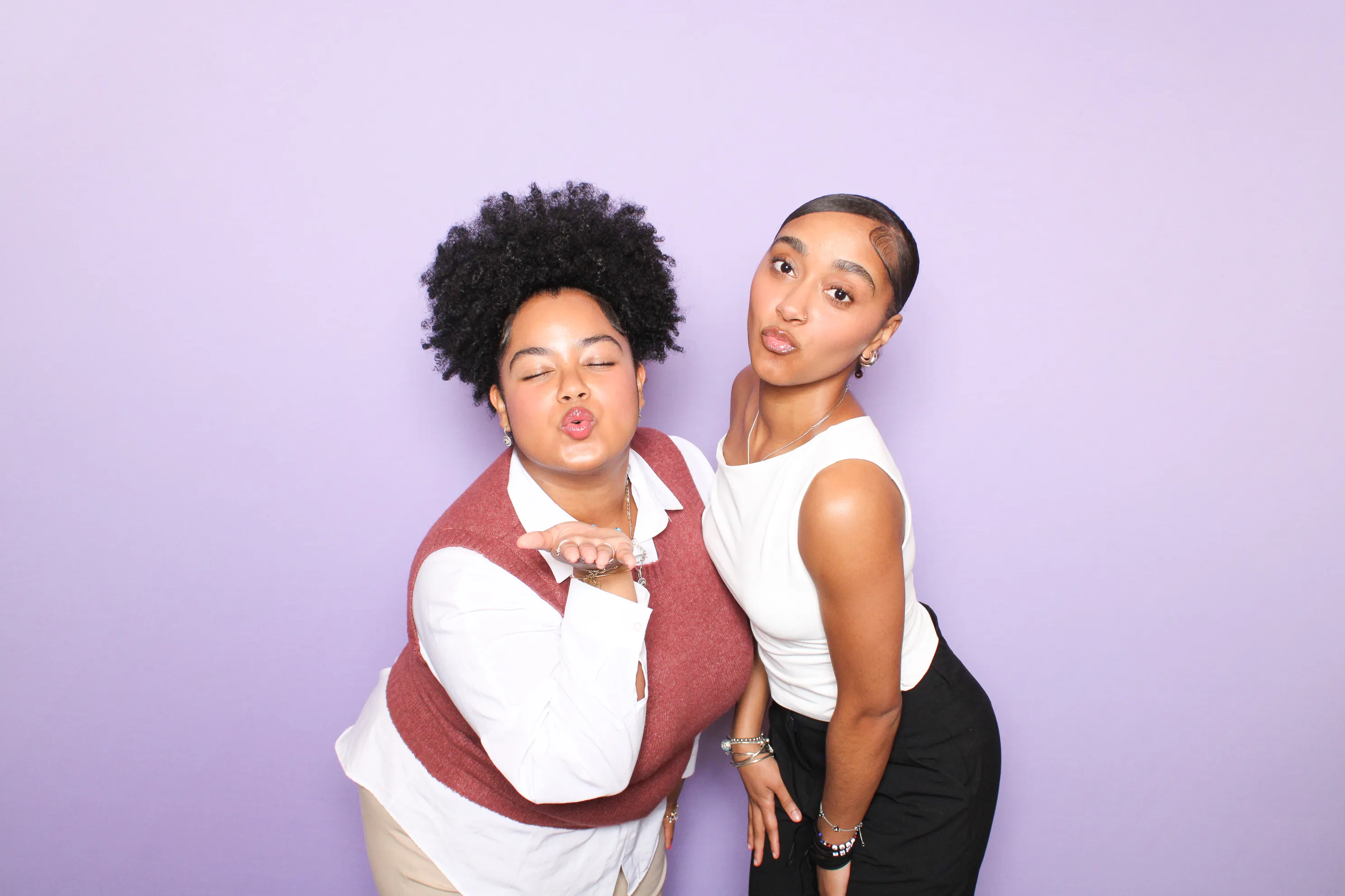 Mitzvah guests celebrating at photo booth