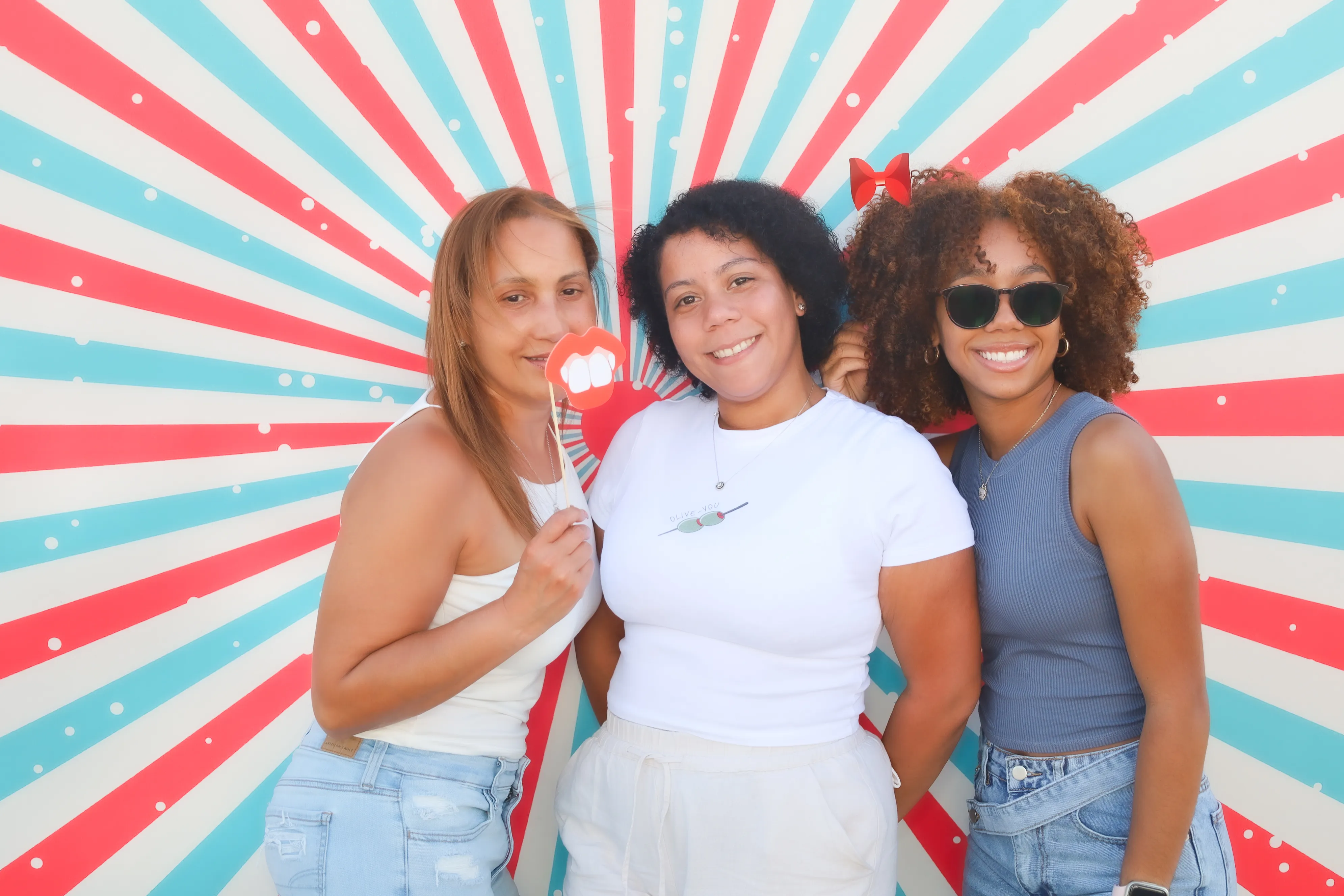 Mitzvah celebration guests at photo booth