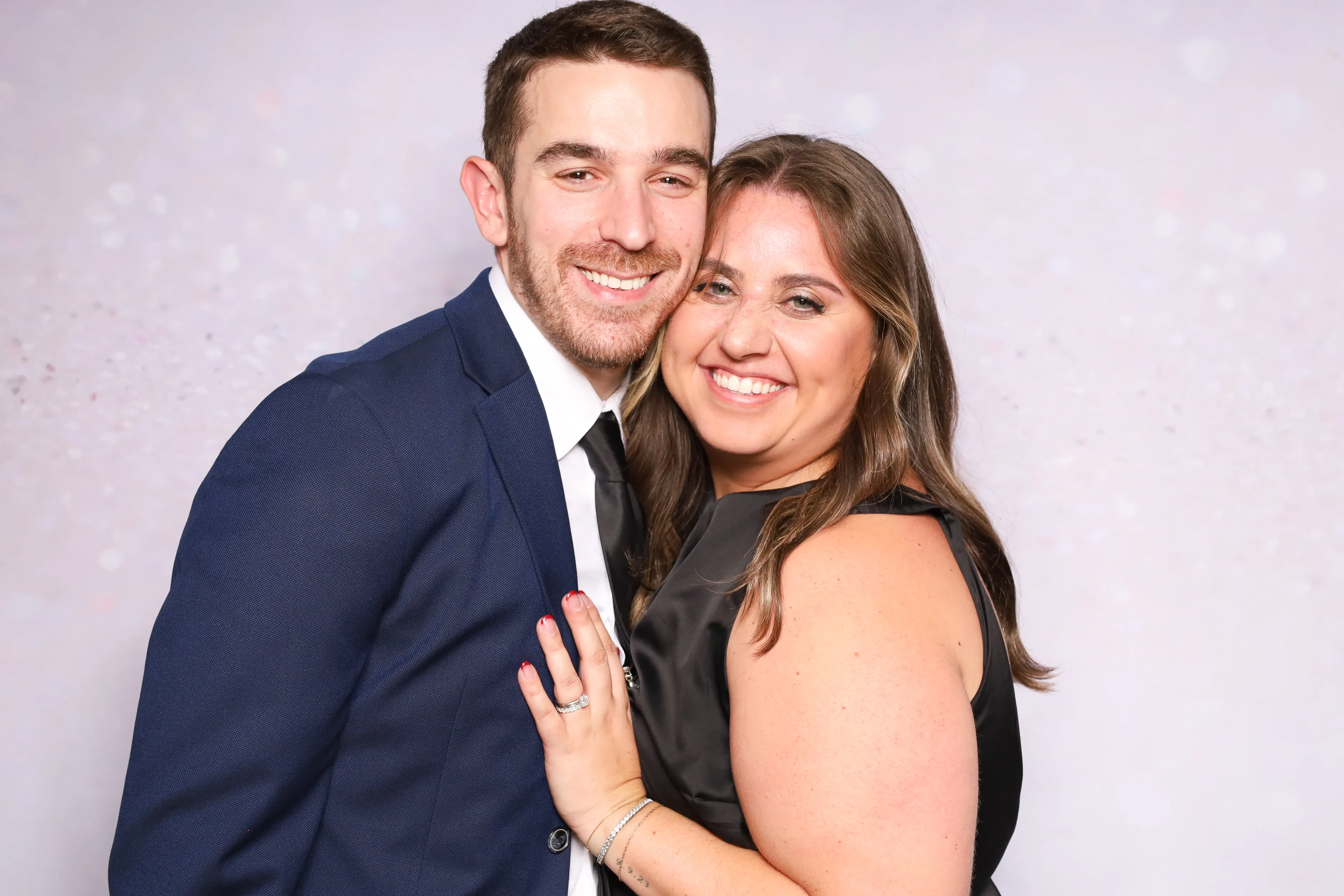 Bar mitzvah family celebrating at photo booth
