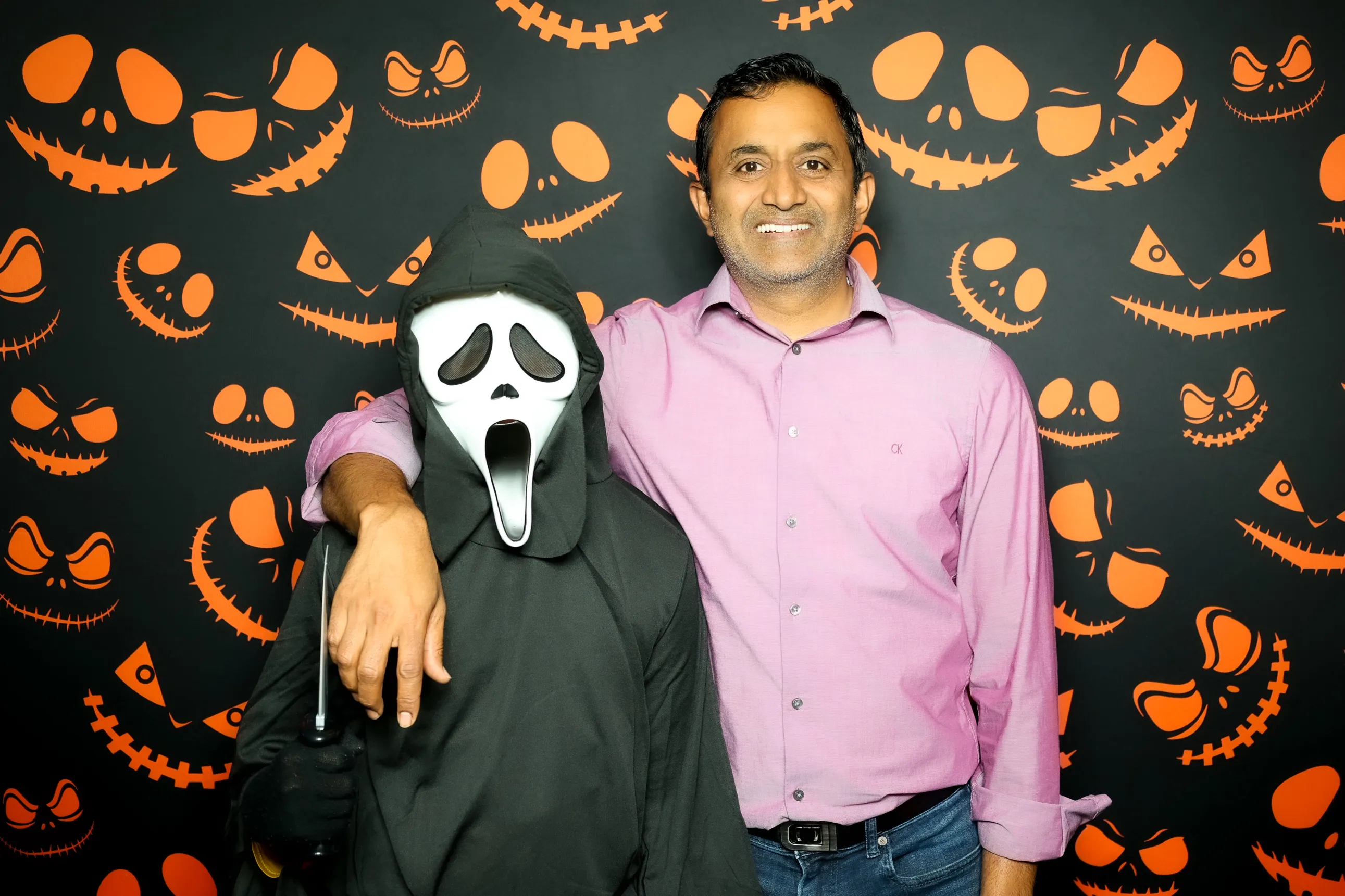 School formal students at photo booth