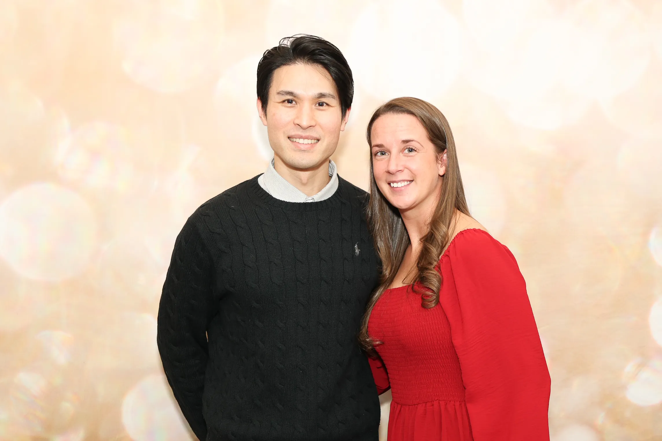 Mitzvah guests posing at photo booth