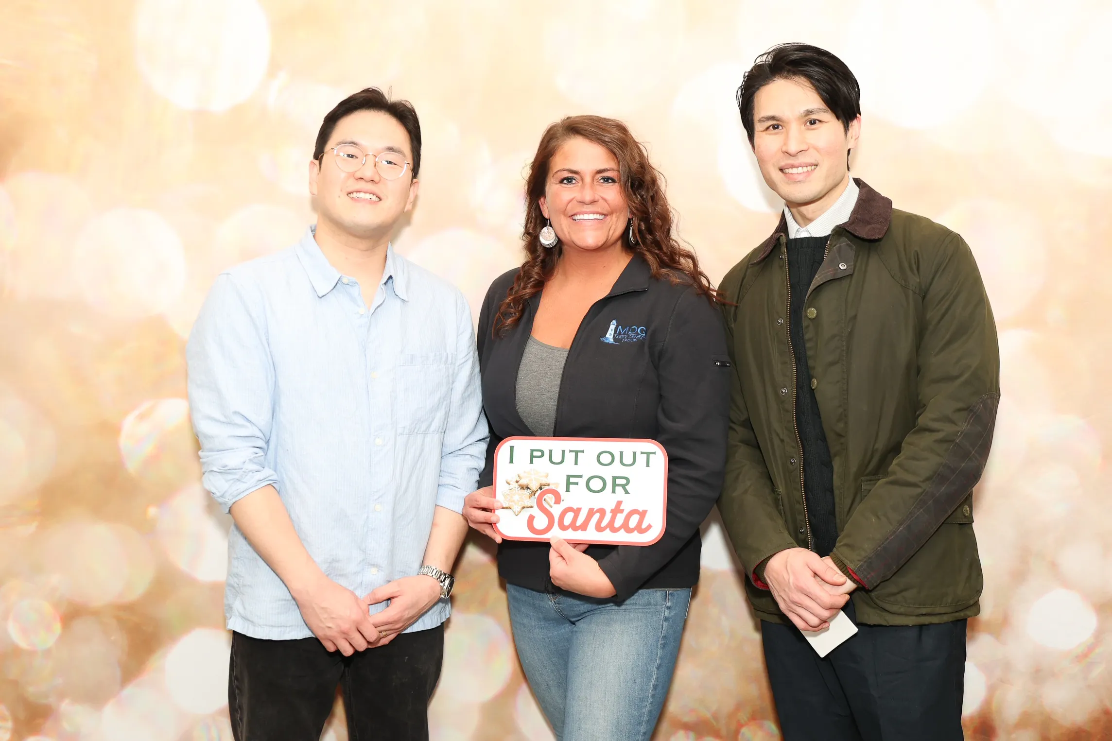 School dance students at photo booth