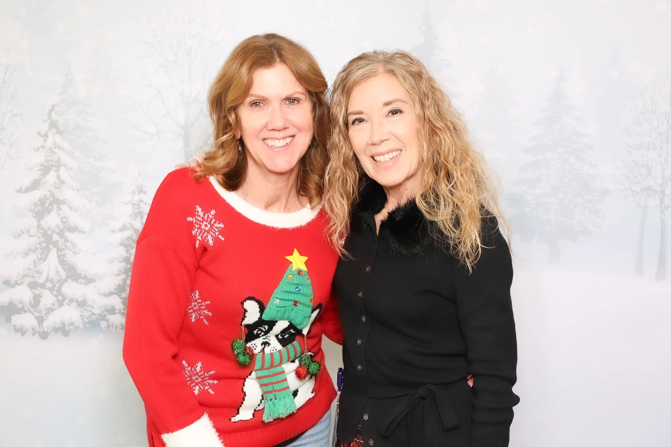 Corporate event attendees at photo booth