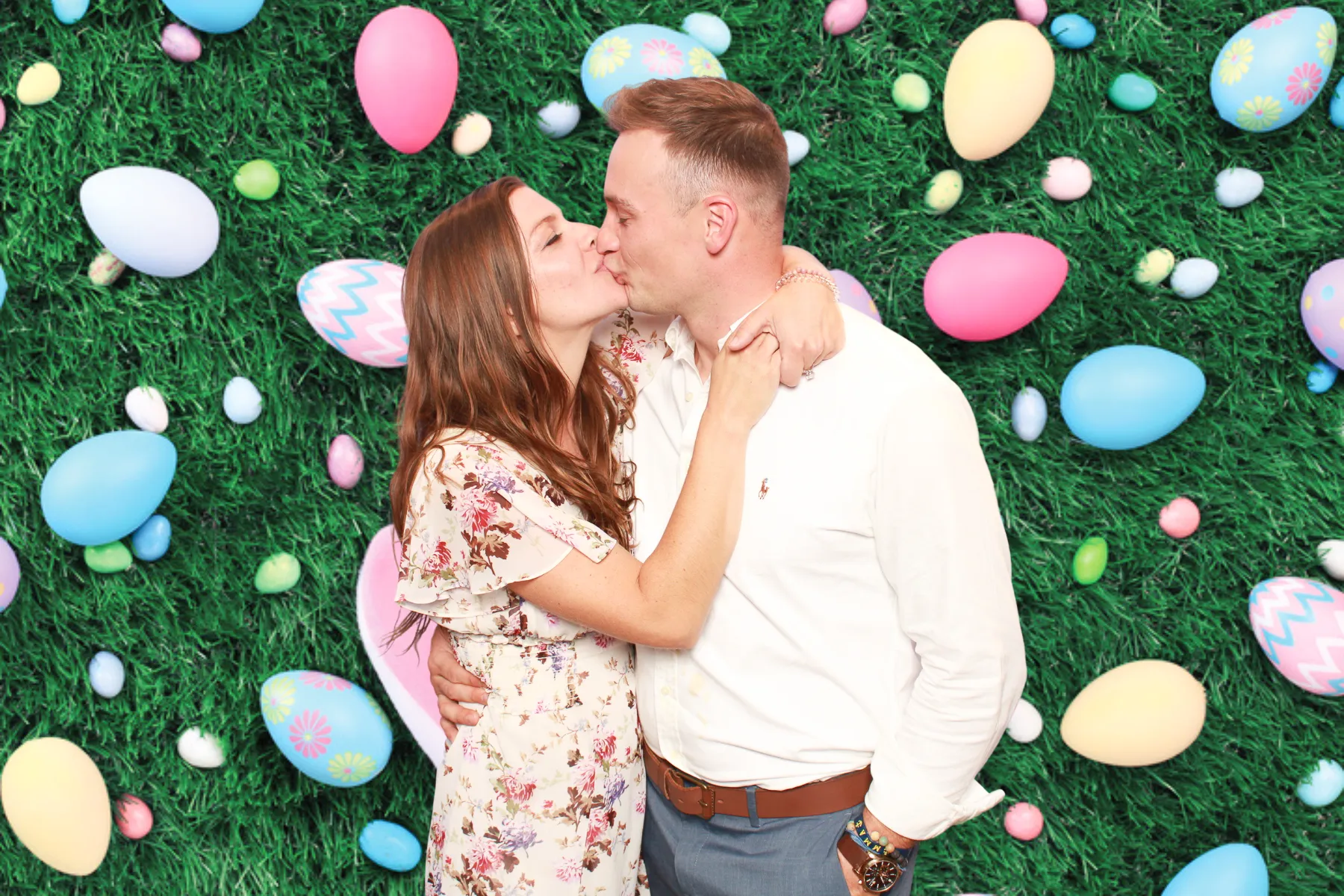 Easter themed photo booth setup