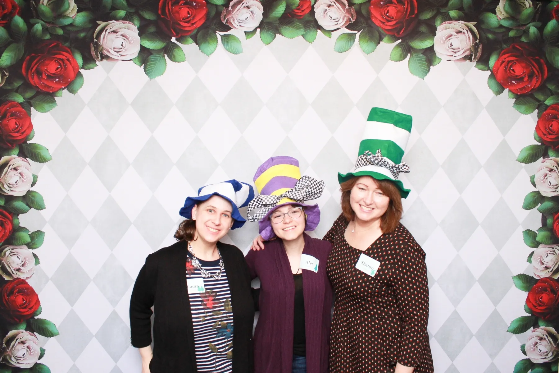 Queen of hearts themed photo booth backdrop