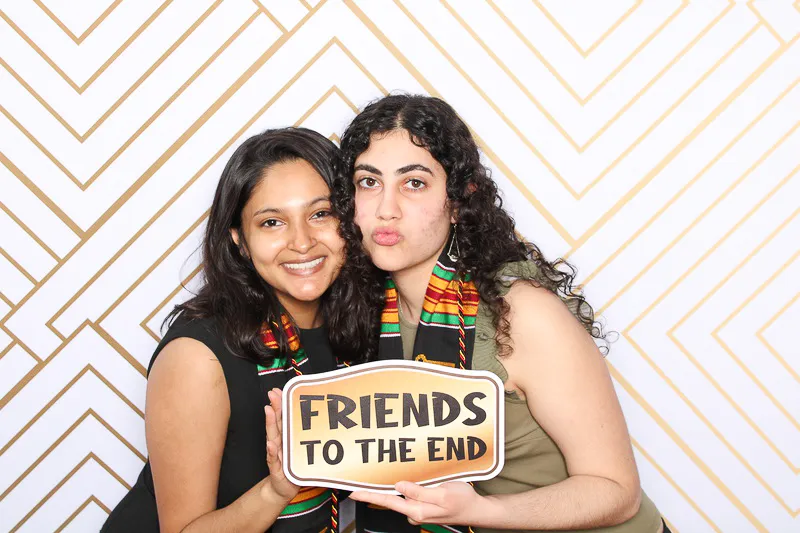 Guests having fun at event photo booth