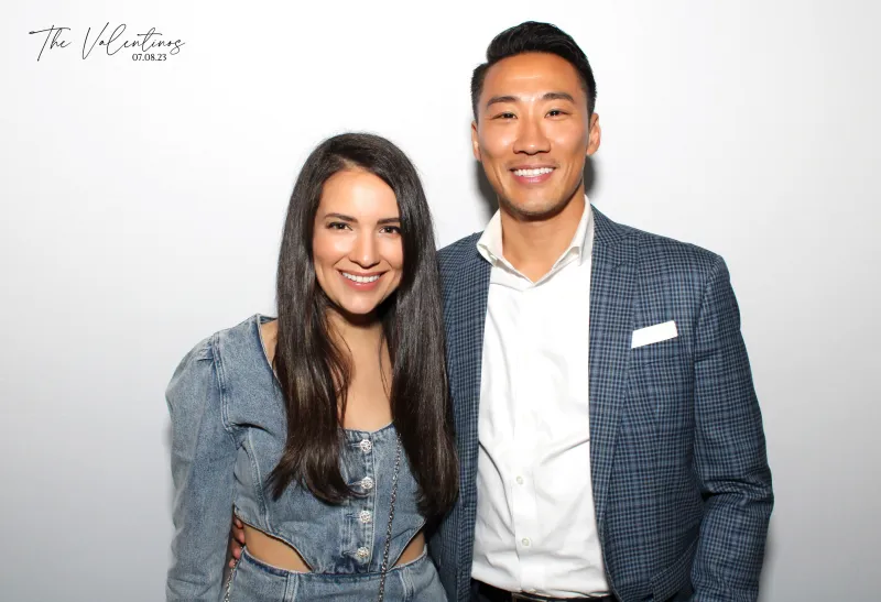 Couple at elegant celebration with color GLAM filter