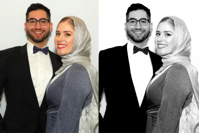 Color GLAM photo filter example showing vibrant enhanced portrait