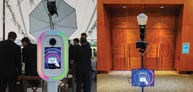 LuxPod and HD Tripod Pro photo booth options available for green screen upgrade