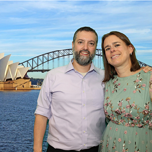 Couple Posing with Lux Pod Camera