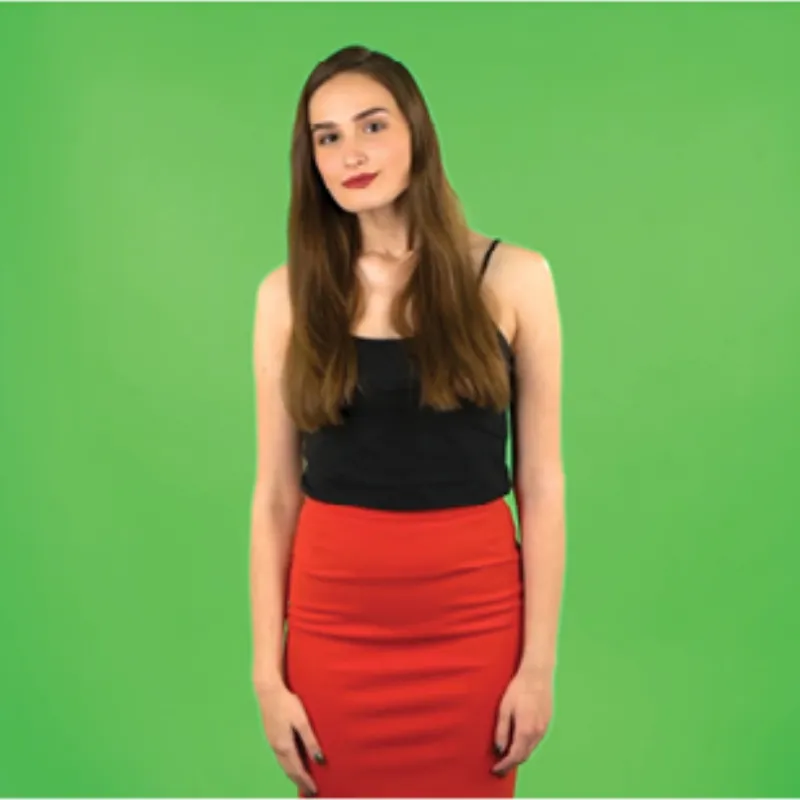 Green screen photo booth at a corporate event