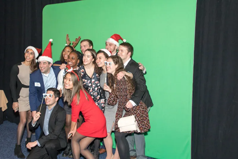 Professional green screen tension fabric backdrop on metal frame