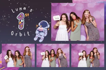 Happy New Year 2019 photo booth logo with fireworks