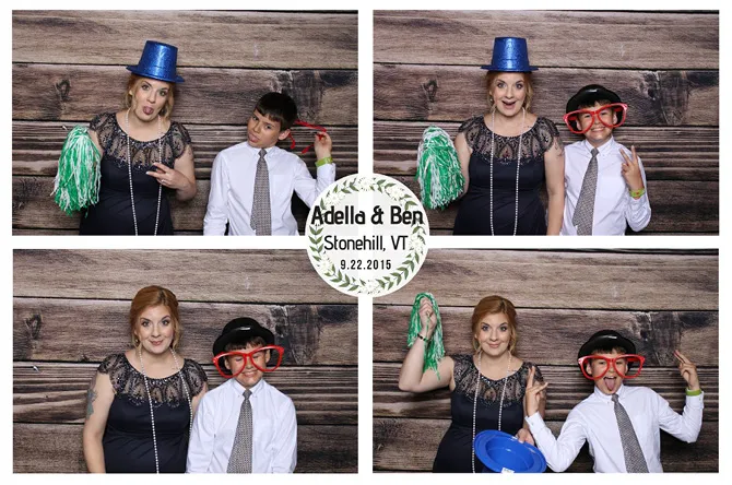 Grid 4 Center photo booth print layout sample