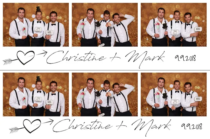 Horizontal Strip 3 photo booth print layout sample