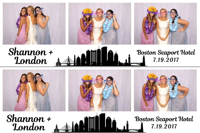 Horizontal Strip 3 photo booth print layout sample