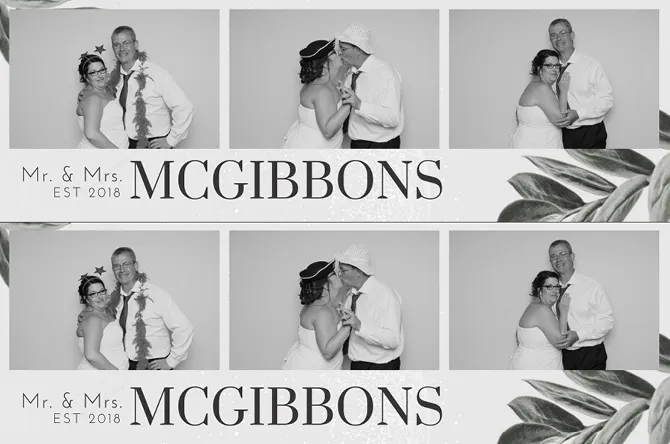 Horizontal Strip 3 photo booth print layout sample