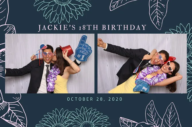 Horizontal 2 photo booth print layout sample