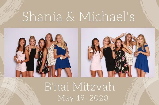 Horizontal 2 photo booth print layout sample