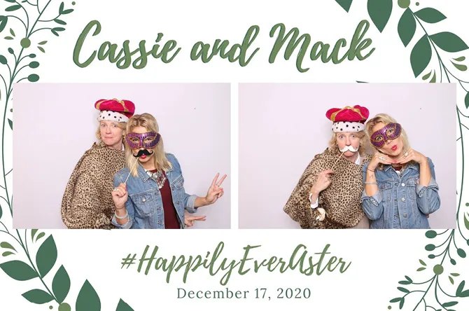 Horizontal 2 photo booth print layout sample