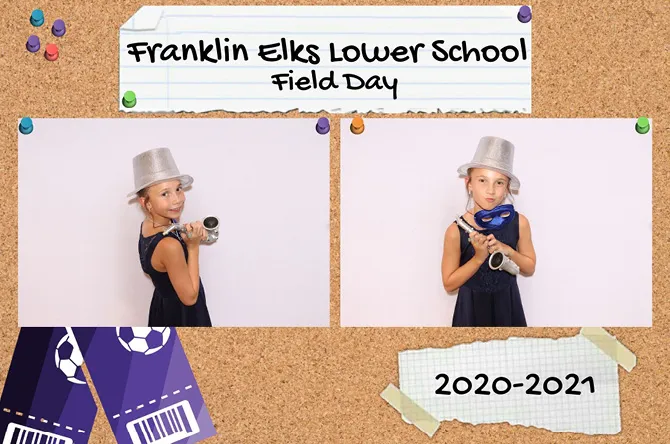 Horizontal 2 photo booth print layout sample