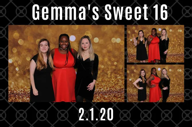 Horizontal 3 photo booth print layout sample