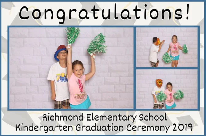 Horizontal 3 photo booth print layout sample