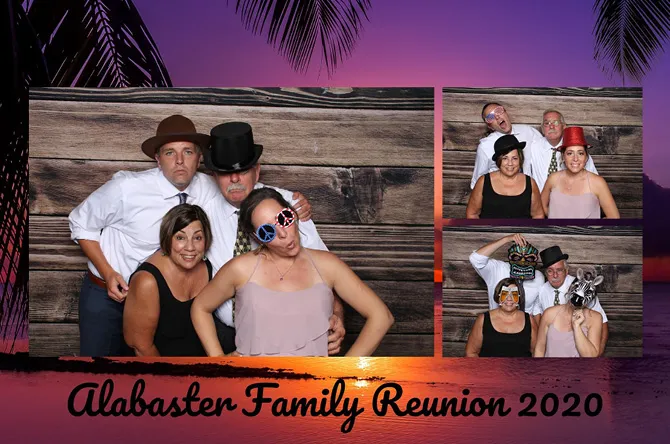 Horizontal 3 photo booth print layout sample