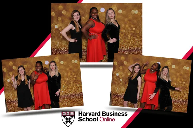 Horizontal 3 Slant photo booth print layout sample