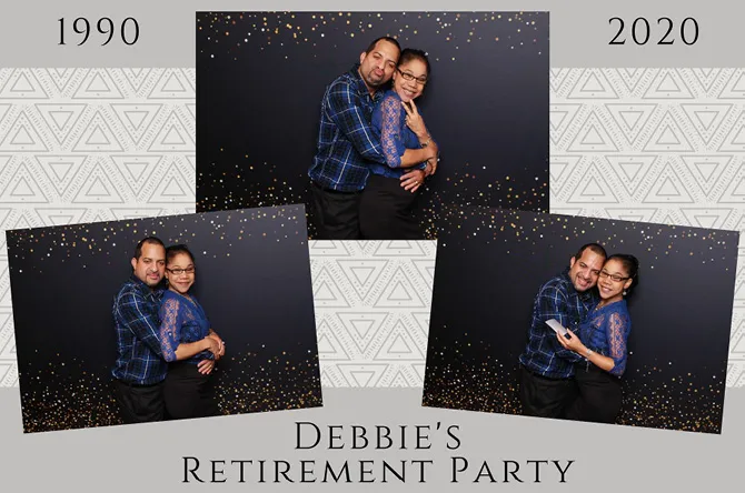 Horizontal 3 Slant photo booth print layout sample