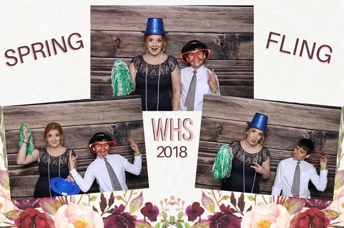 Horizontal 3 Slant photo booth print layout sample