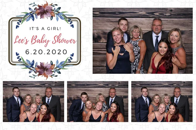Horizontal 4 photo booth print layout sample
