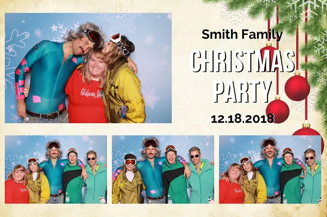 Horizontal 4 photo booth print layout sample