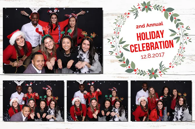 Horizontal 4 photo booth print layout sample