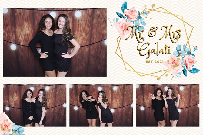 Horizontal 4 photo booth print layout sample