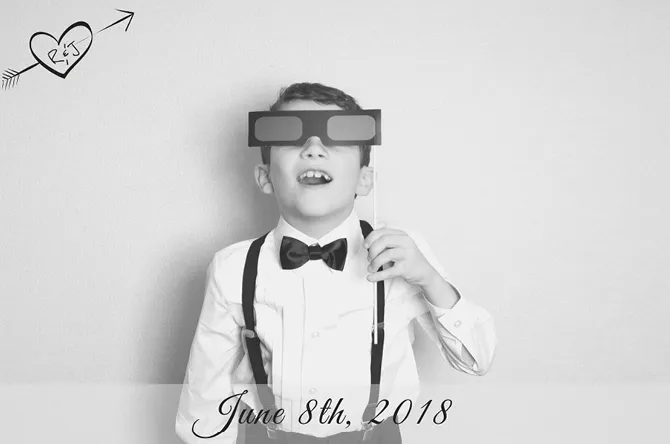 Single Pic photo booth print layout sample