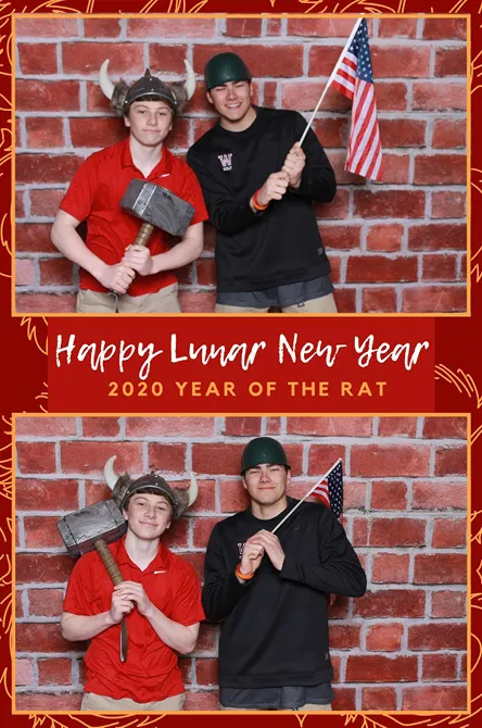 Vertical 2 photo booth print layout sample