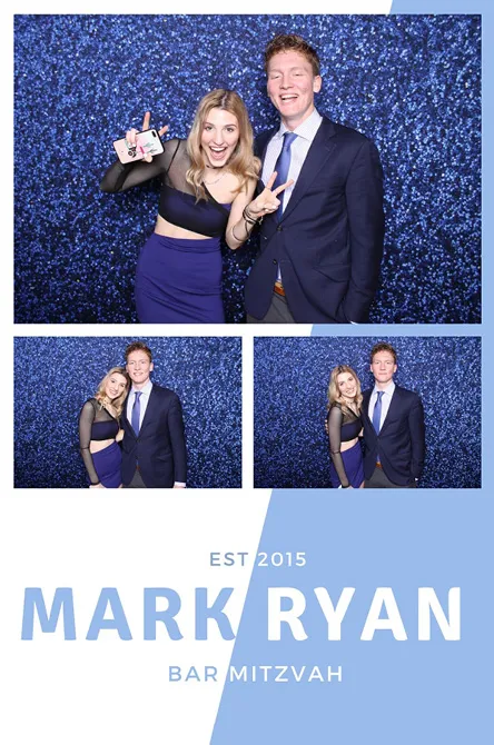 Vertical 3 photo booth print layout sample