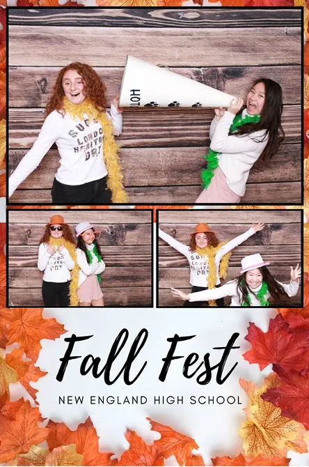 Vertical 3 photo booth print layout sample