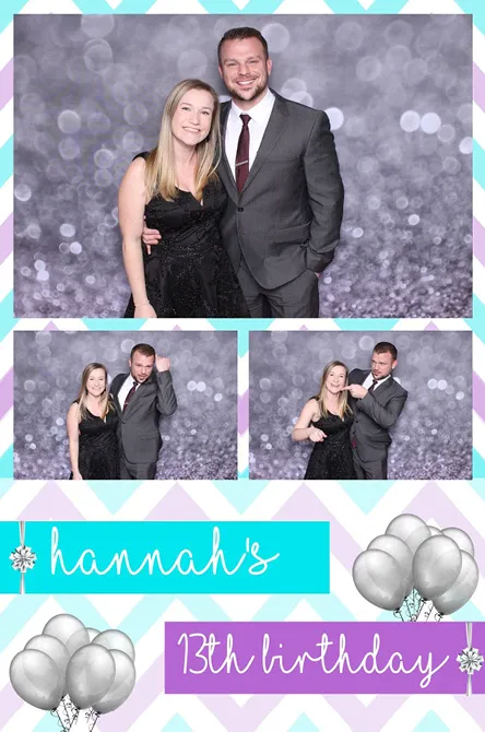 Vertical 3 photo booth print layout sample