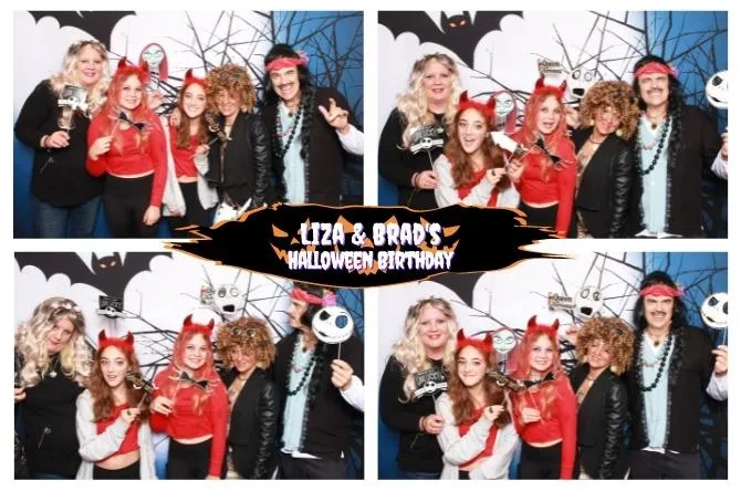 Grid 4 Center photo booth print layout sample