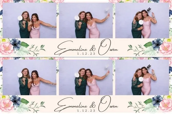 Horizontal Strip 3 photo booth print layout sample