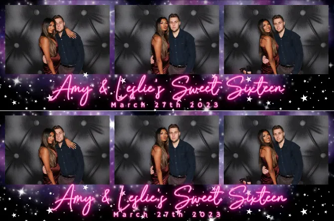 Horizontal Strip 3 photo booth print layout sample