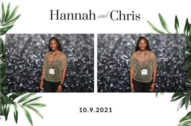 Horizontal 2 photo booth print layout sample